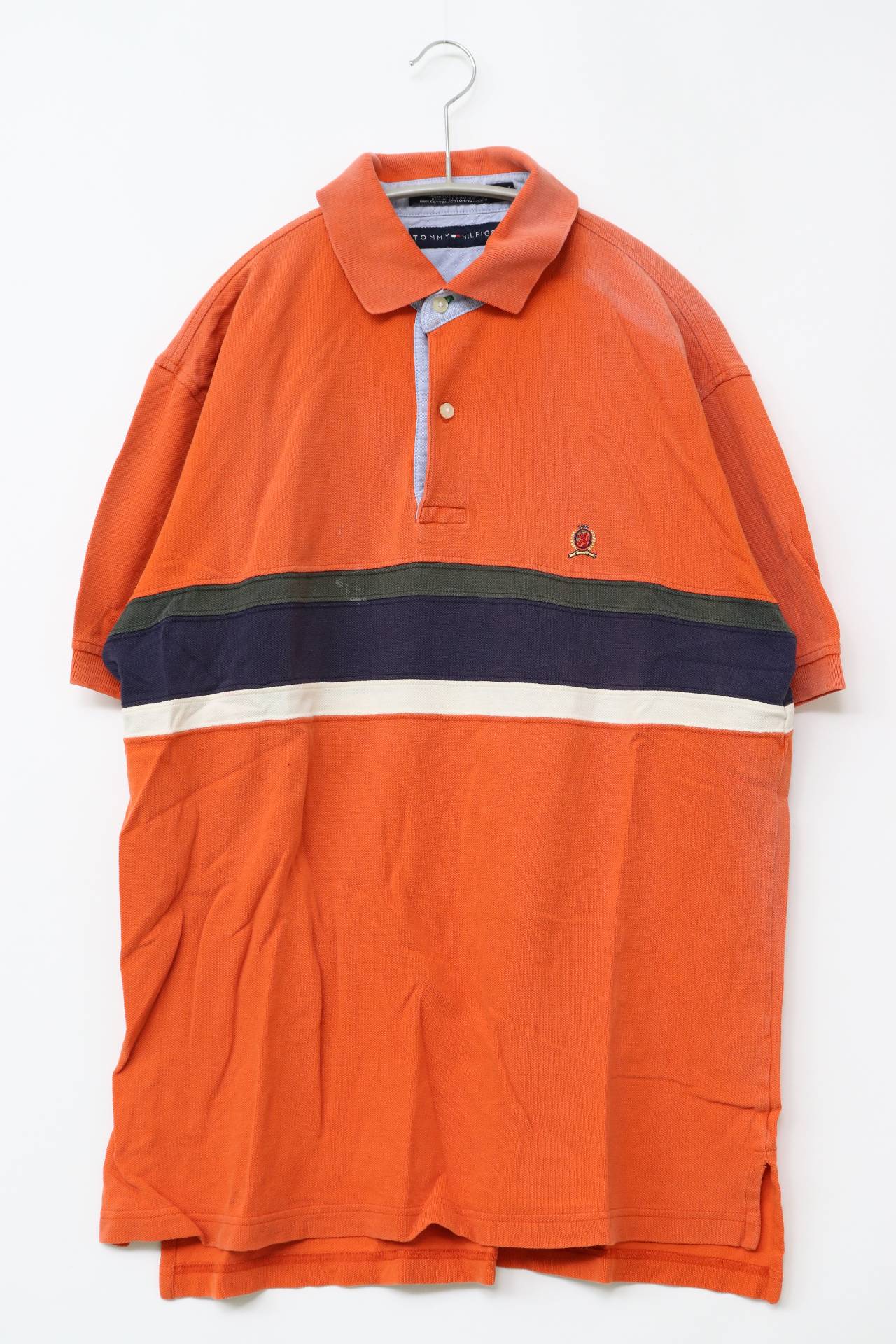 TOMMY HILFIGER/トミーヒルフィガー/ポロシャツ/トップス/オレンジ/M