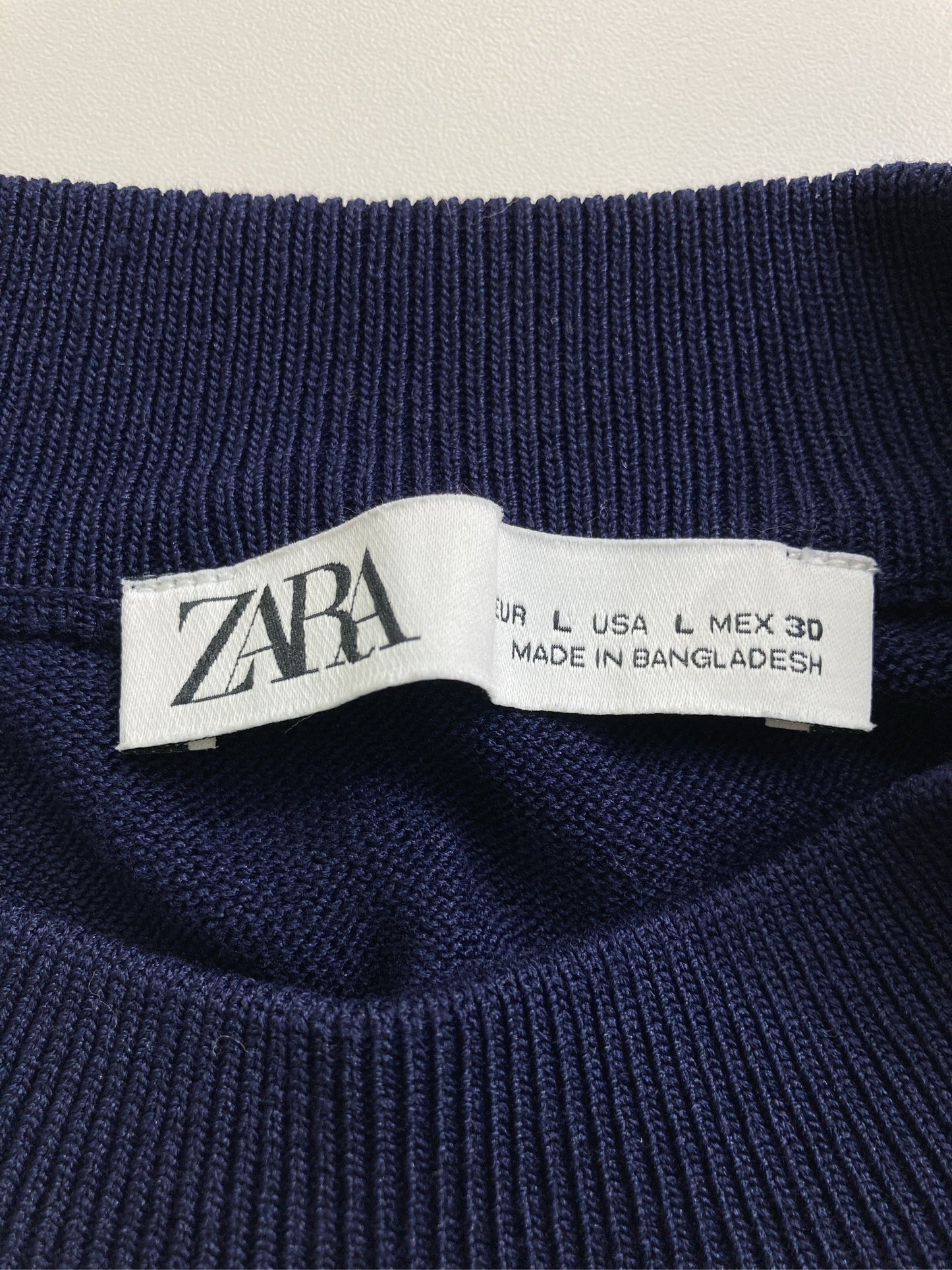 ZARA/ザラ/ニット/セーター/トップス/ネイビー/L