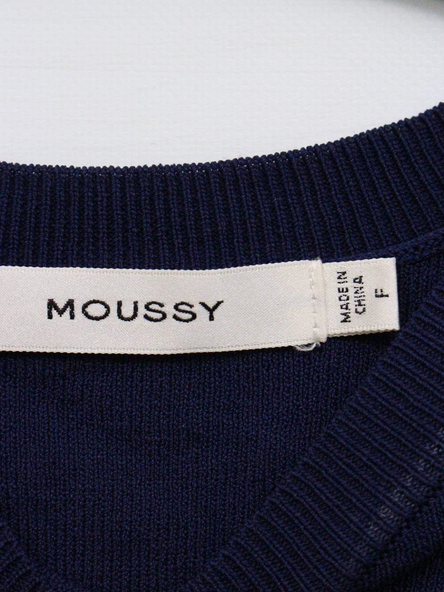 MOUSSY/マウジー/ニット/セーター/トップス/ネイビー/F