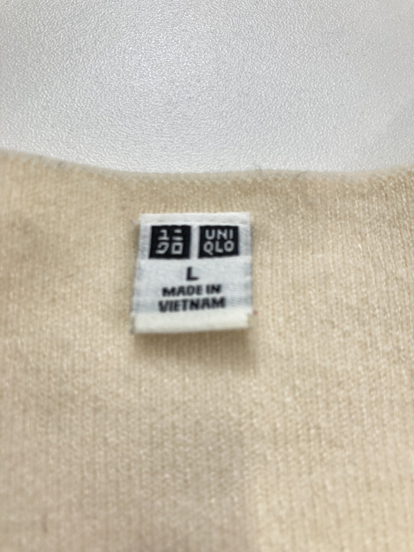 UNIQLO/ユニクロ/ニット/セーター/トップス/アイボリー/L