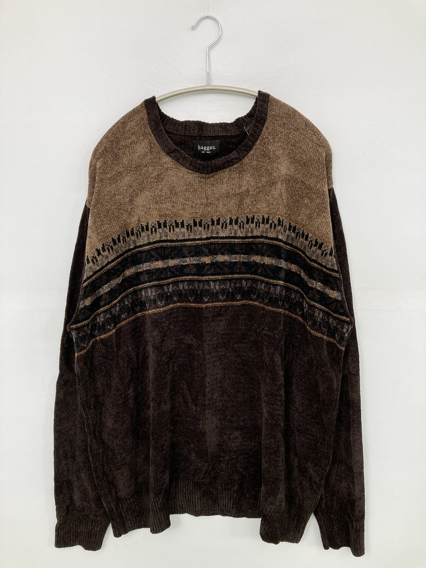 Haggar/ハガー/ニット/セーター/トップス/ブラウン/XL