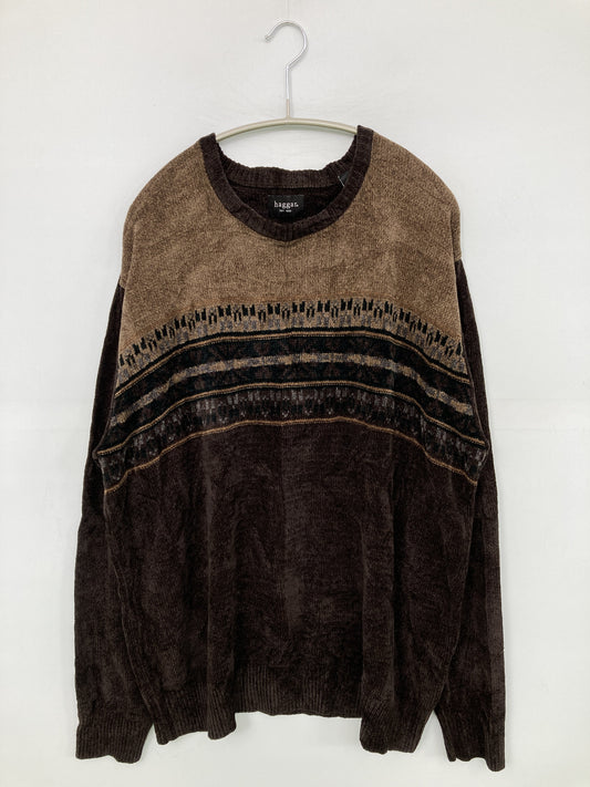 Haggar/ハガー/ニット/セーター/トップス/ブラウン/XL