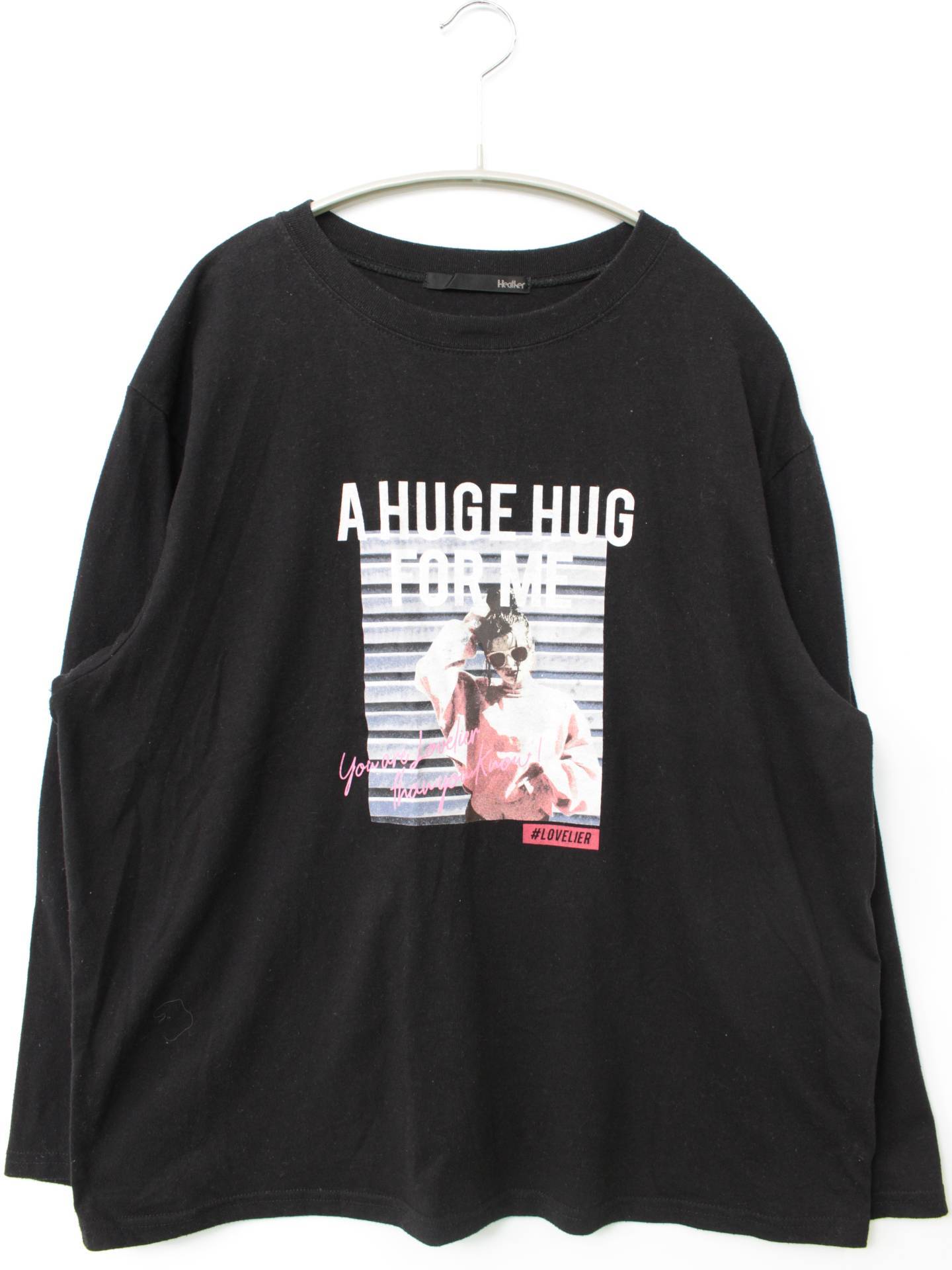 Heather/ヘザー/Tシャツ/カットソー/トップス/ブラック/F