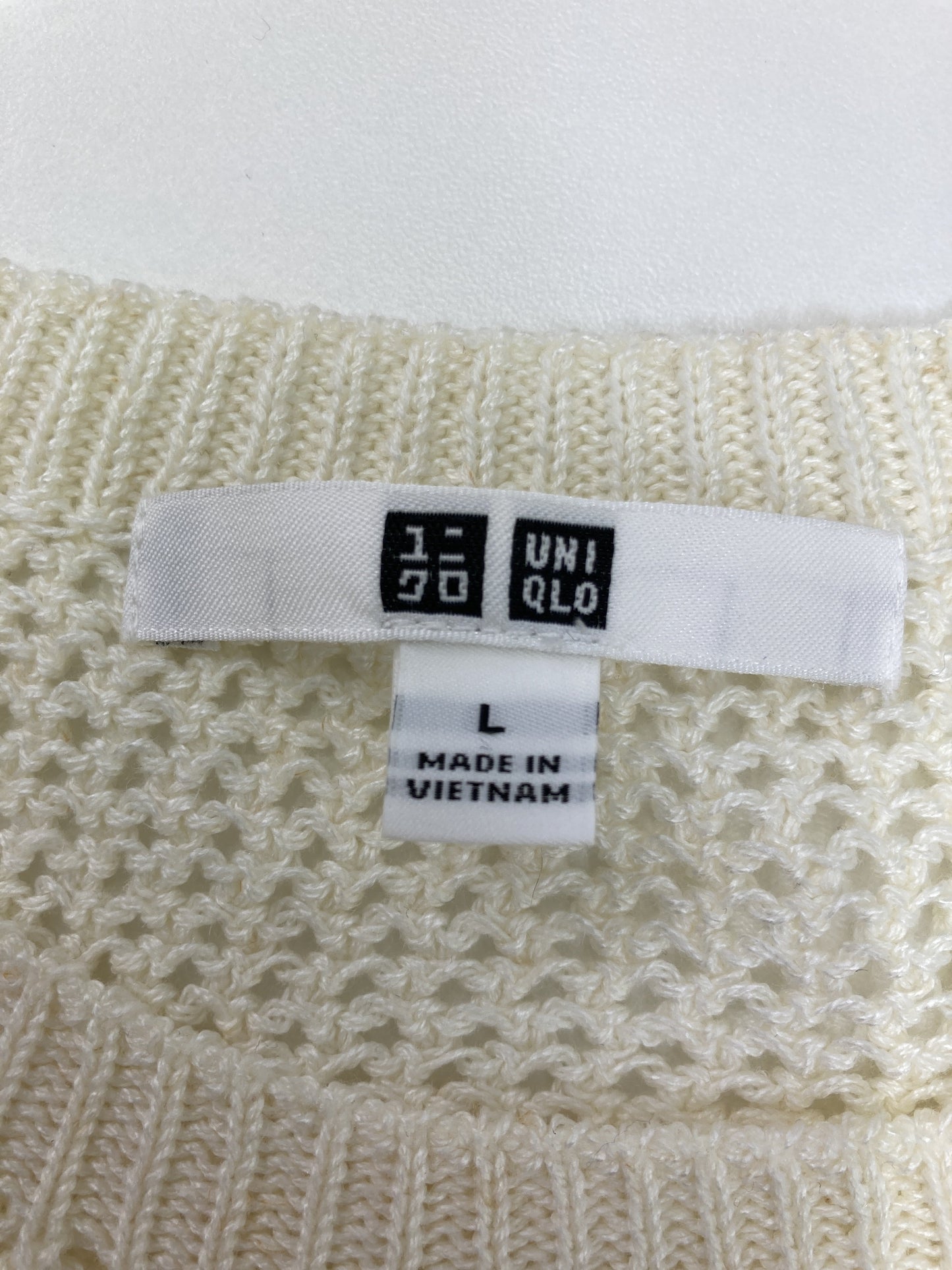 UNIQLO/ユニクロ/ニット/セーター/トップス/ホワイト/L