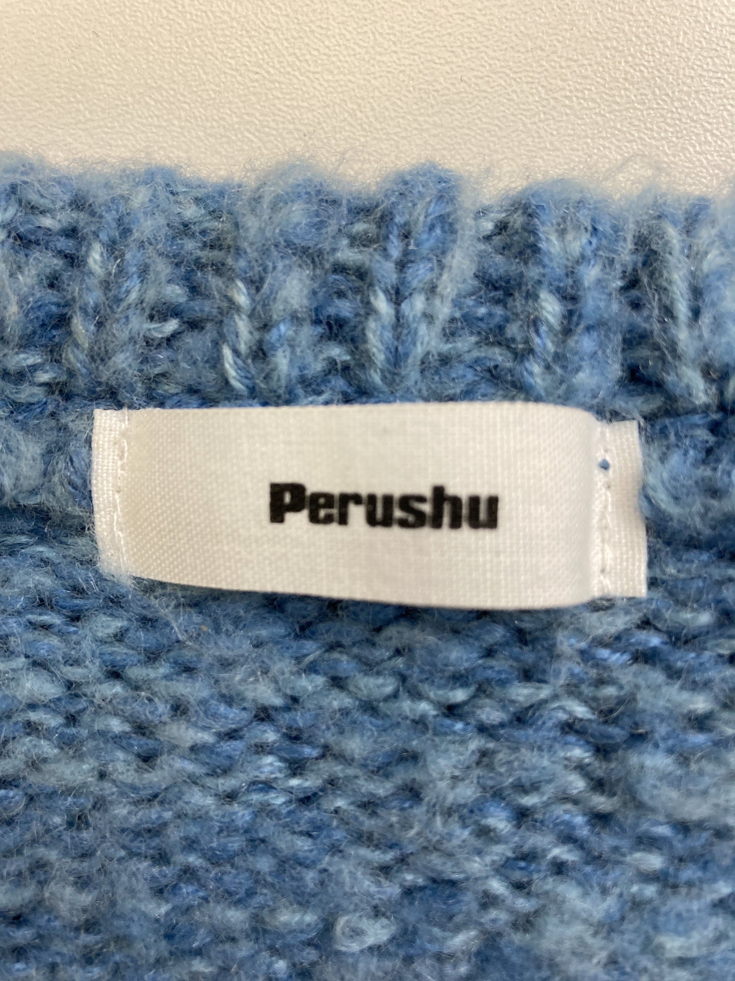 Perushu/ペルーシュ/ニット/セーター/トップス/スカイブルー/M