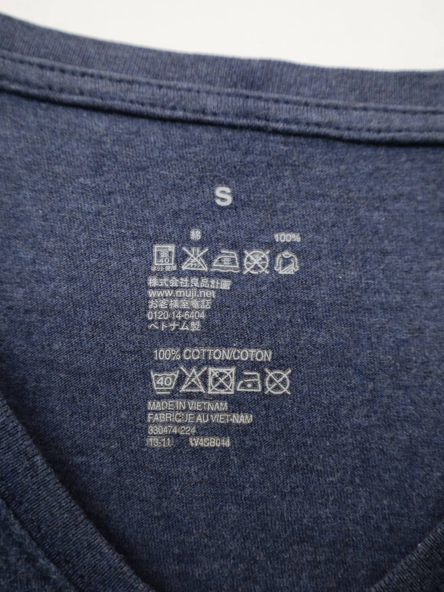 無印良品/Tシャツ/カットソー/トップス/ネイビー/S