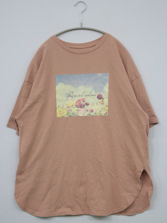 Tシャツ/カットソー/トップス/ベージュ/F