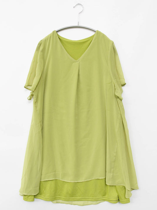 チュニック/ワンピース/ドレス/イエロー/M