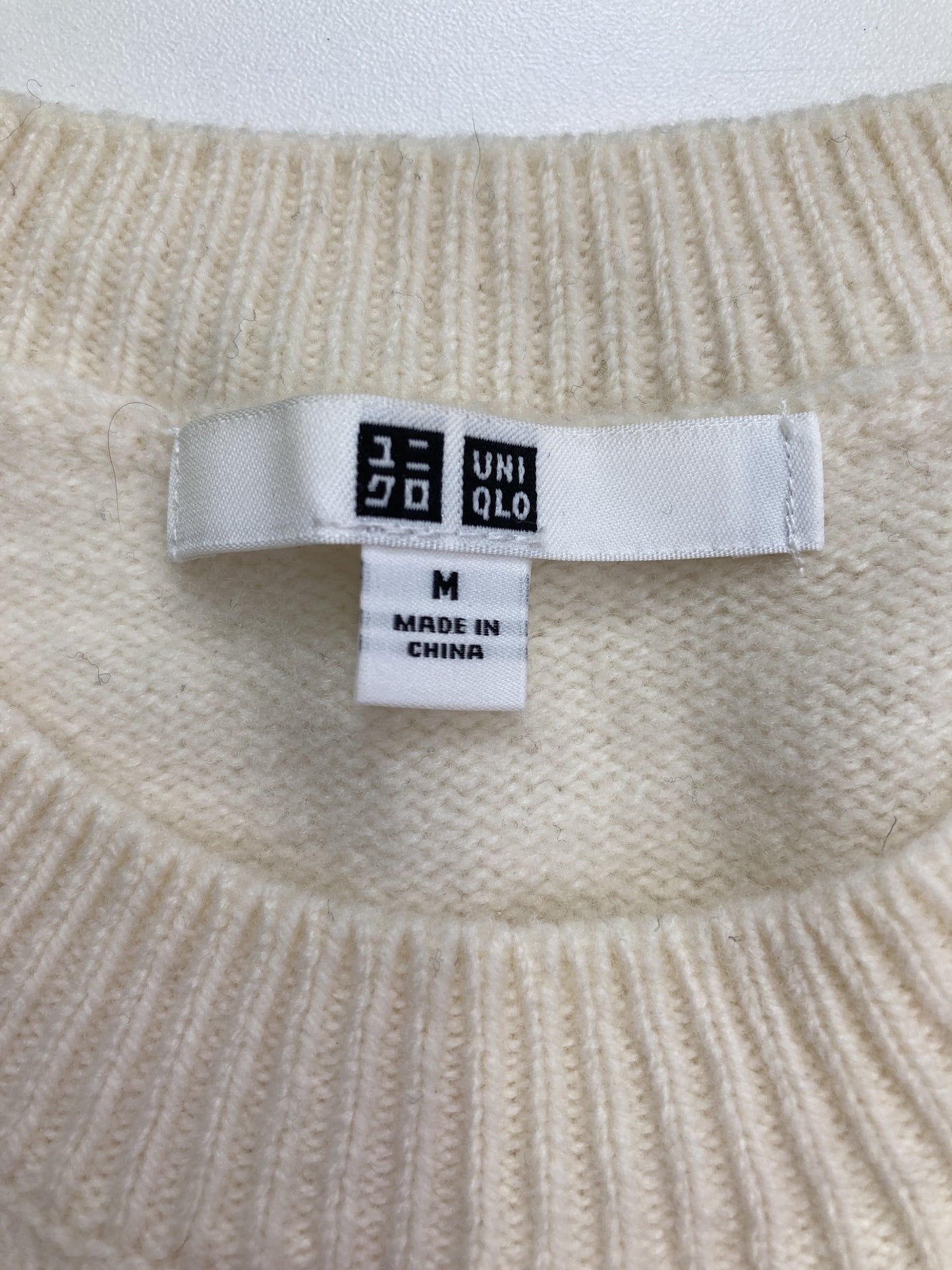 UNIQLO/ユニクロ/ニット/セーター/トップス/ホワイト/M