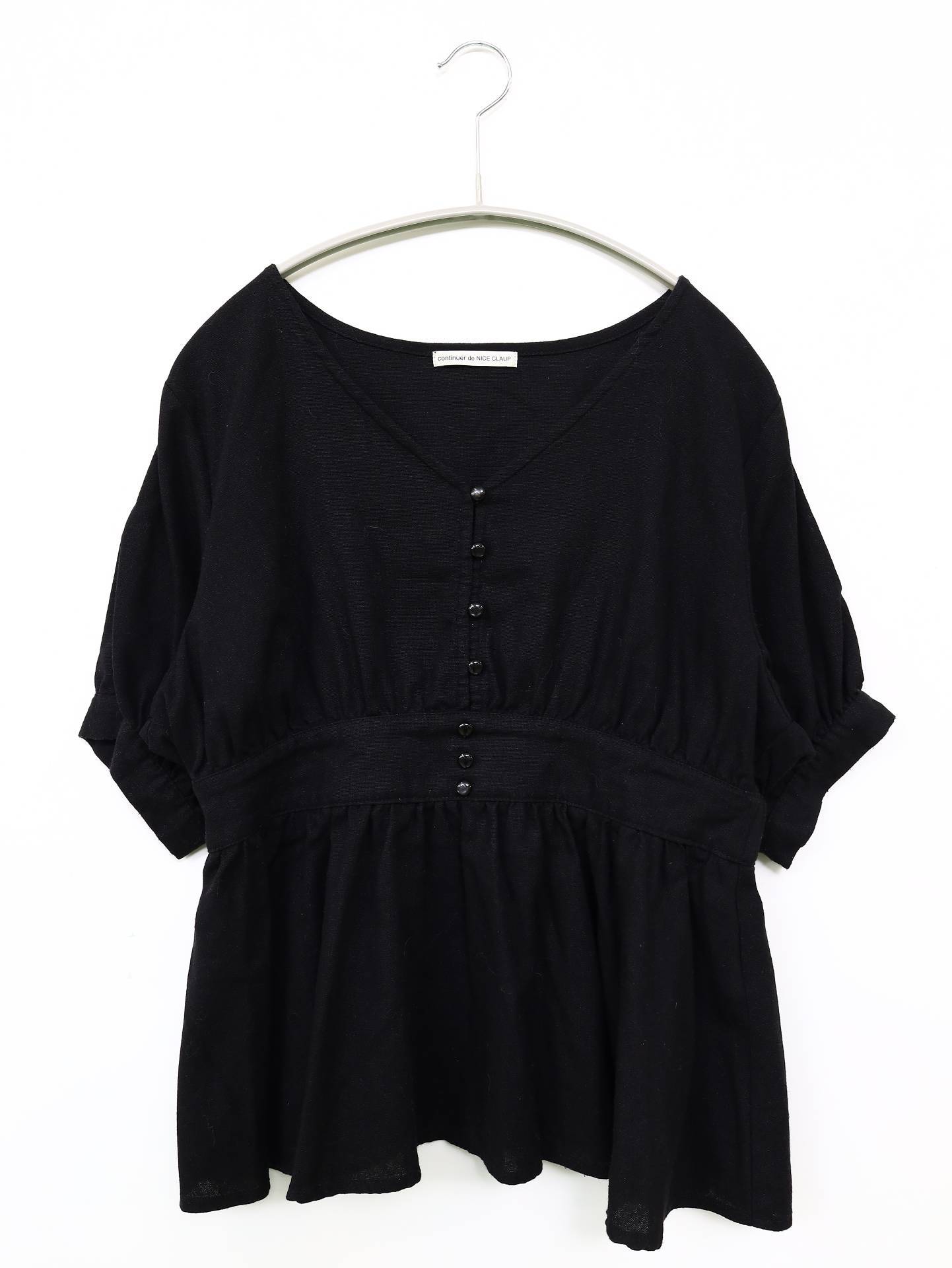 continuer de NICE CLAUP/シャツ/ブラウス/トップス/ブラック/F
