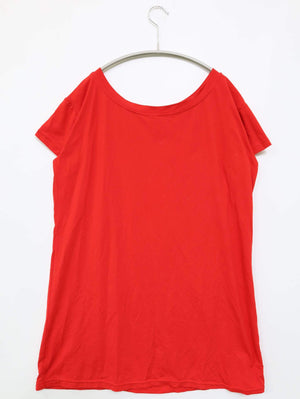Tシャツ/カットソー/トップス/レッド/L