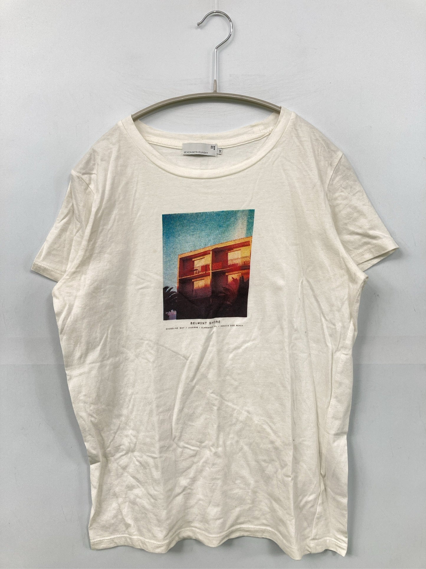 SEVENDAYS=SUNDAY/セブンデイズサンデイ/Tシャツ/カットソー/トップス/ホワイト/M