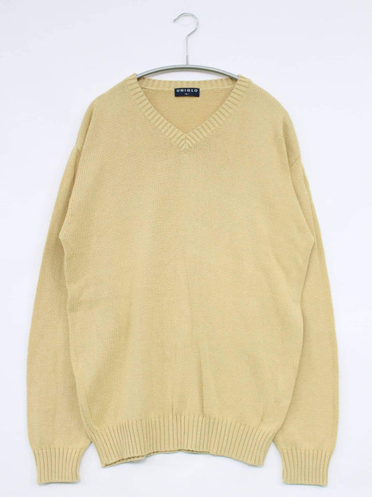 UNIQLO/ユニクロ/ニット/セーター/トップス/アイボリー/L