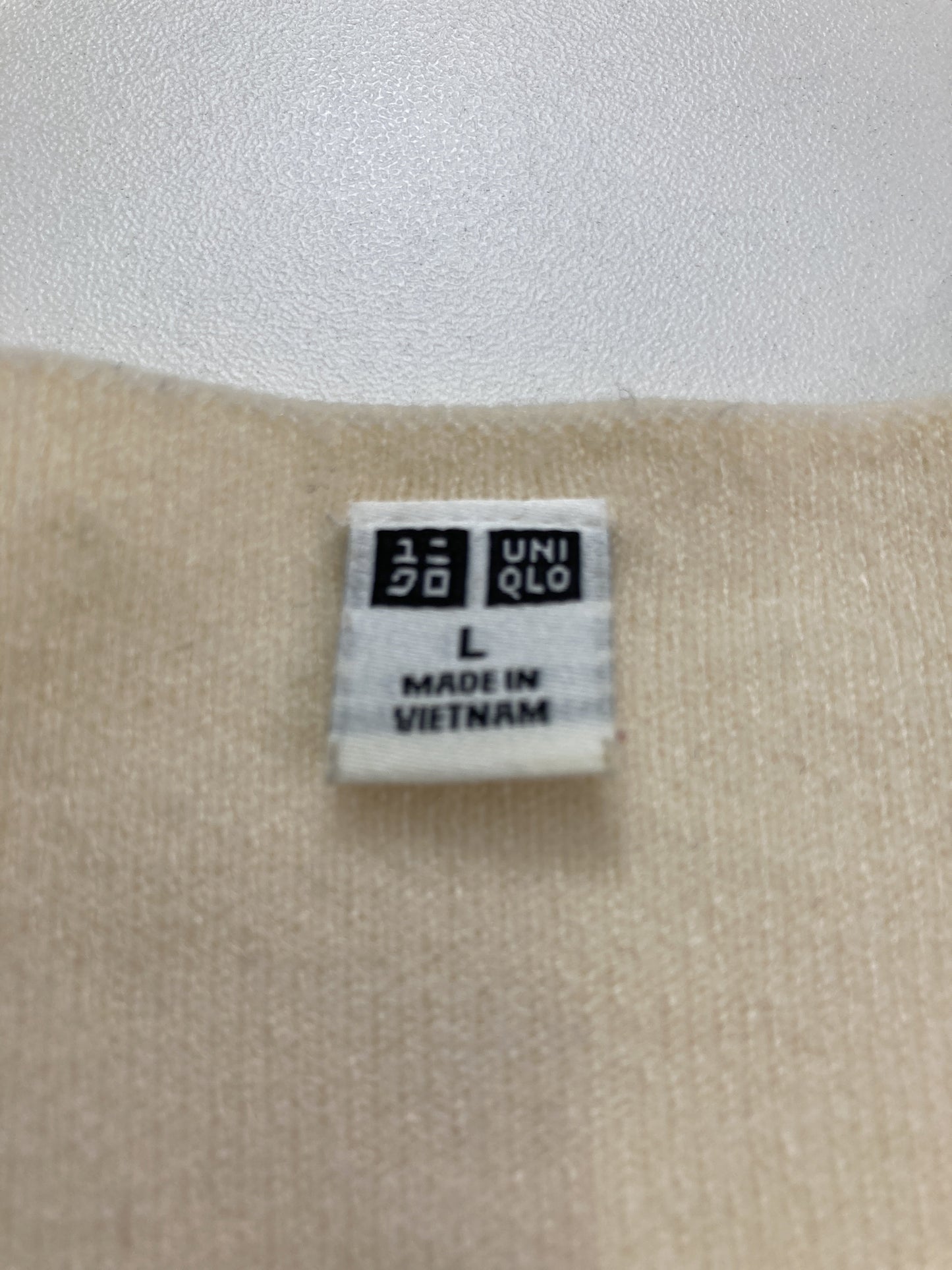 UNIQLO/ユニクロ/ニット/セーター/トップス/アイボリー/L