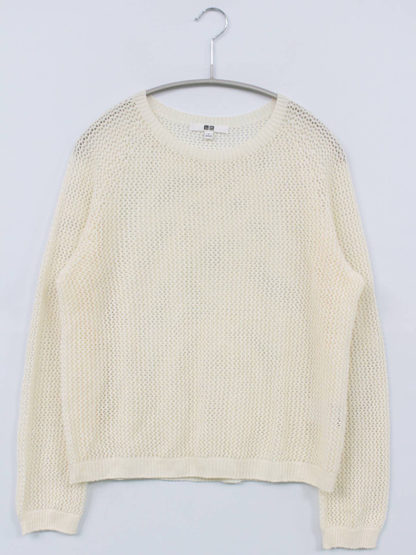 UNIQLO/ユニクロ/ニット/セーター/トップス/ホワイト/L
