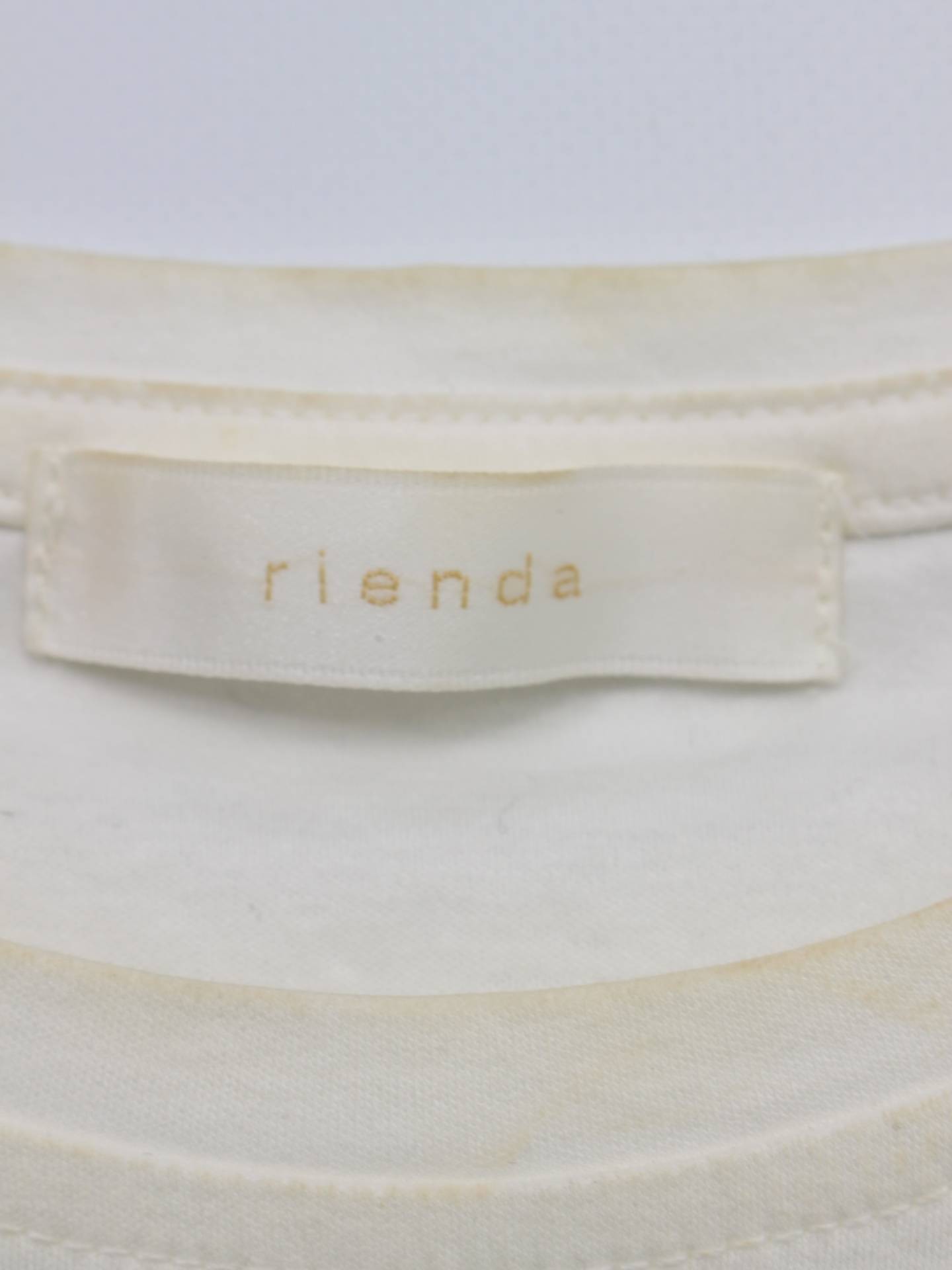 rienda/Tシャツ/カットソー/トップス/ホワイト/FREE