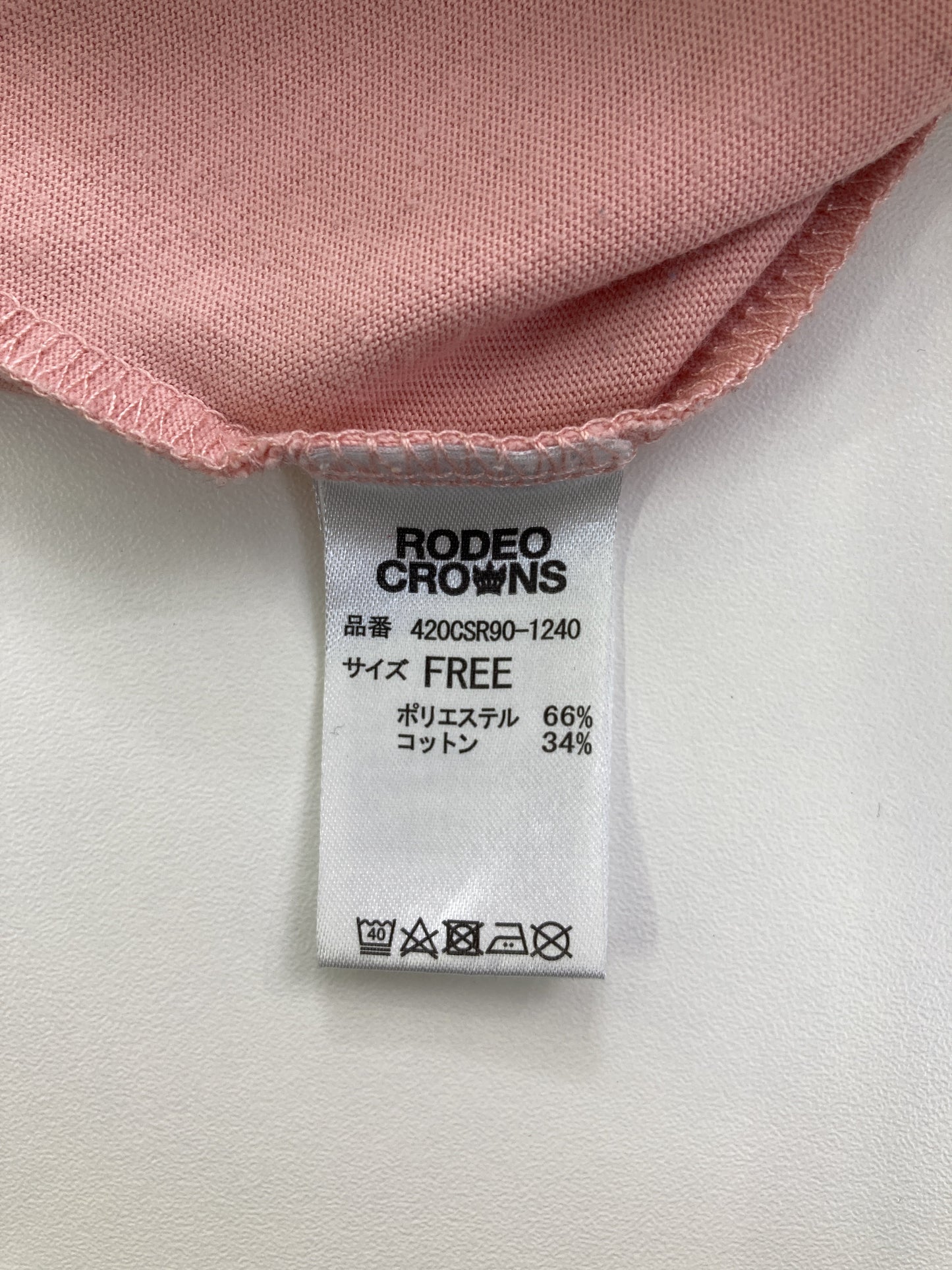 RODEO CROWNS/ロデオクラウンズ/Tシャツ/カットソー/トップス/ピンク/FREE