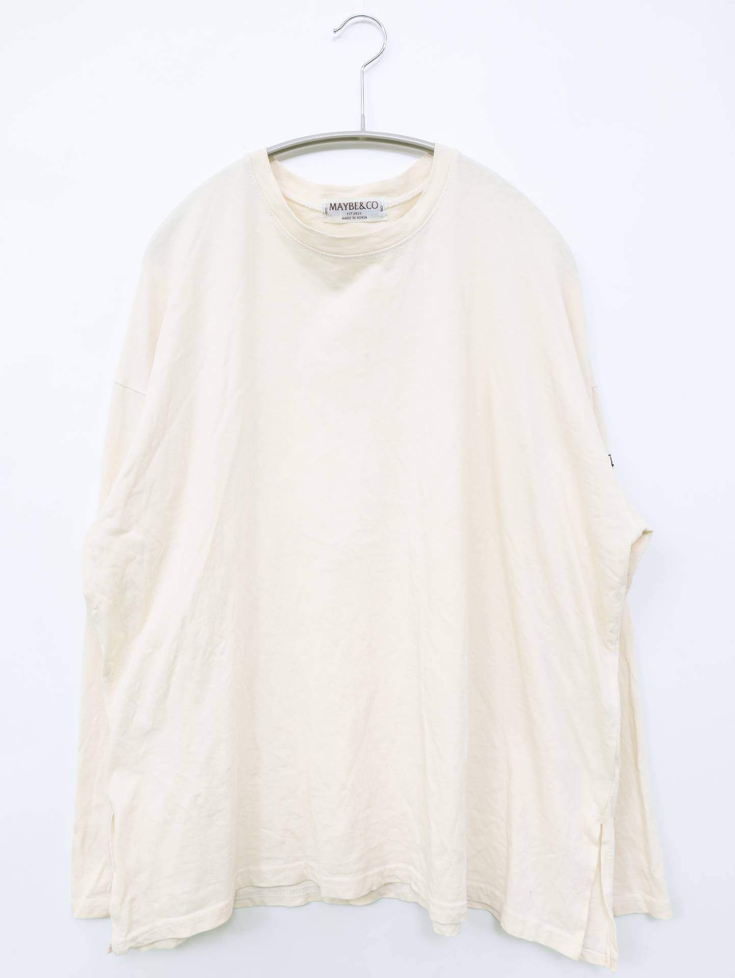 MAYBE&CO/Tシャツ/カットソー/トップス/ホワイト