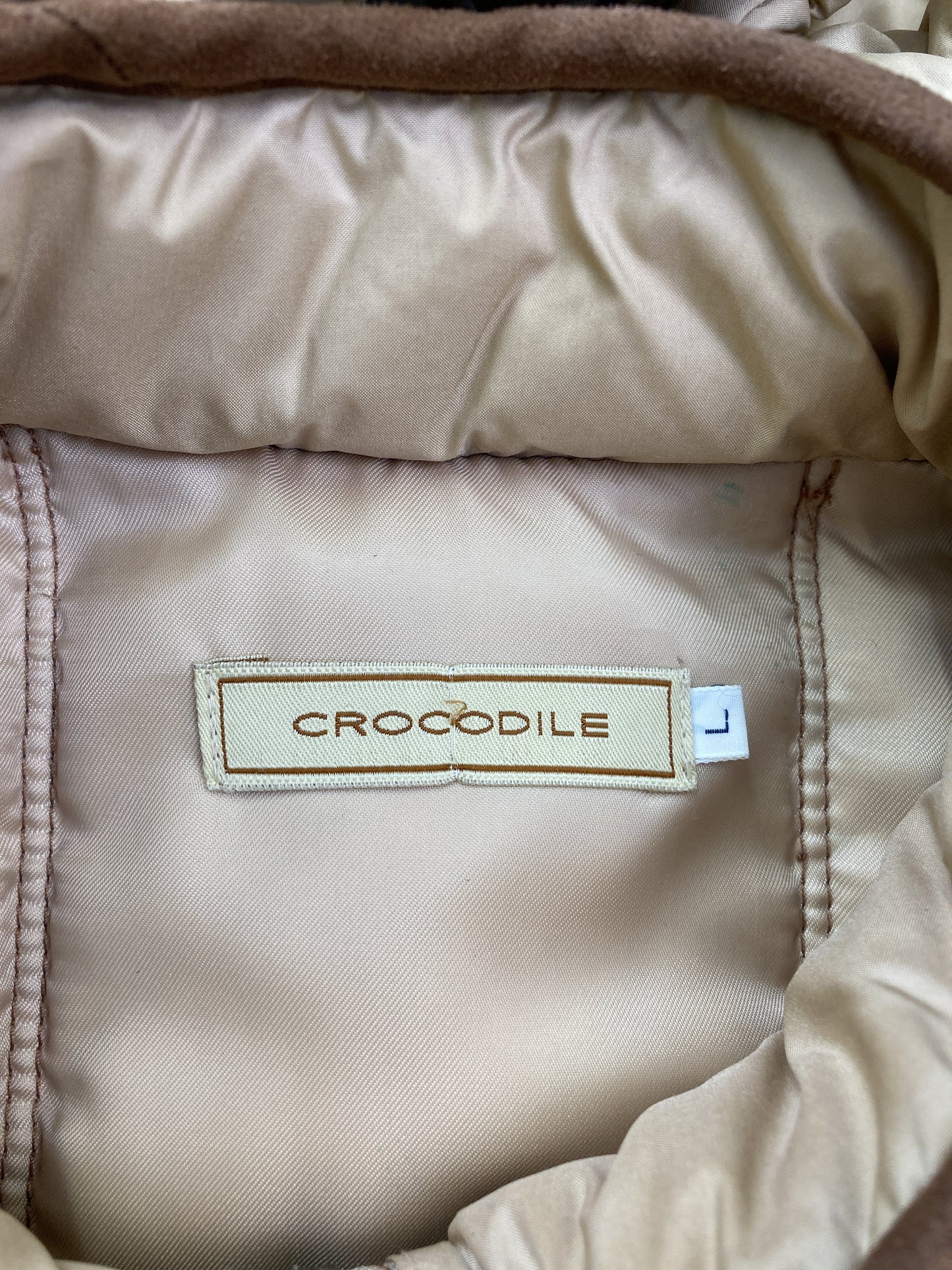 Crocodile/クロコダイル/ダウンジャケット/コート/ジャケット/アウター/ベージュ/L