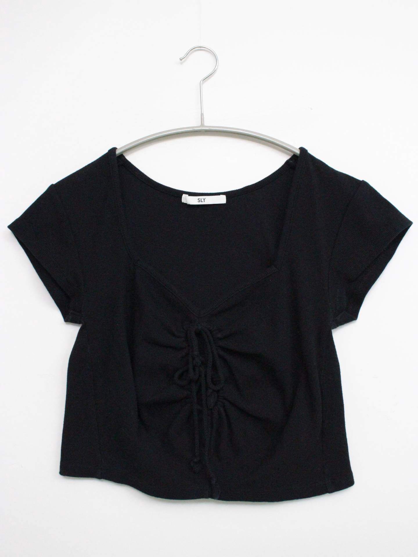 SLY/スライ/Tシャツ/カットソー/トップス/ブラック/1
