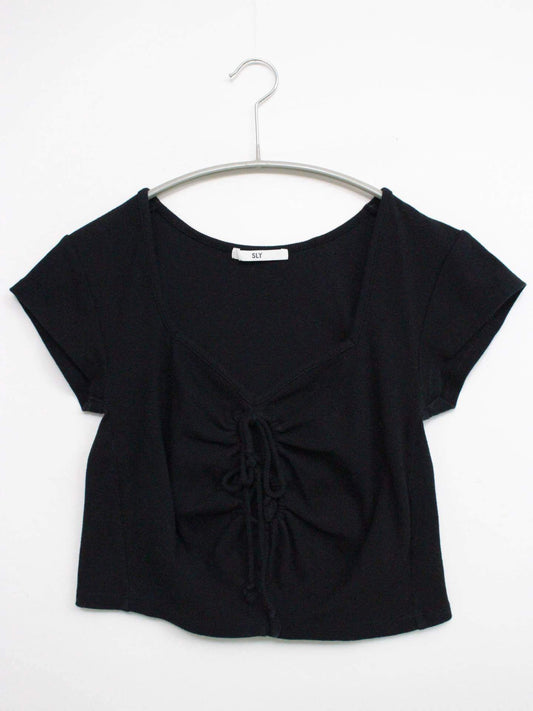 SLY/スライ/Tシャツ/カットソー/トップス/ブラック/1