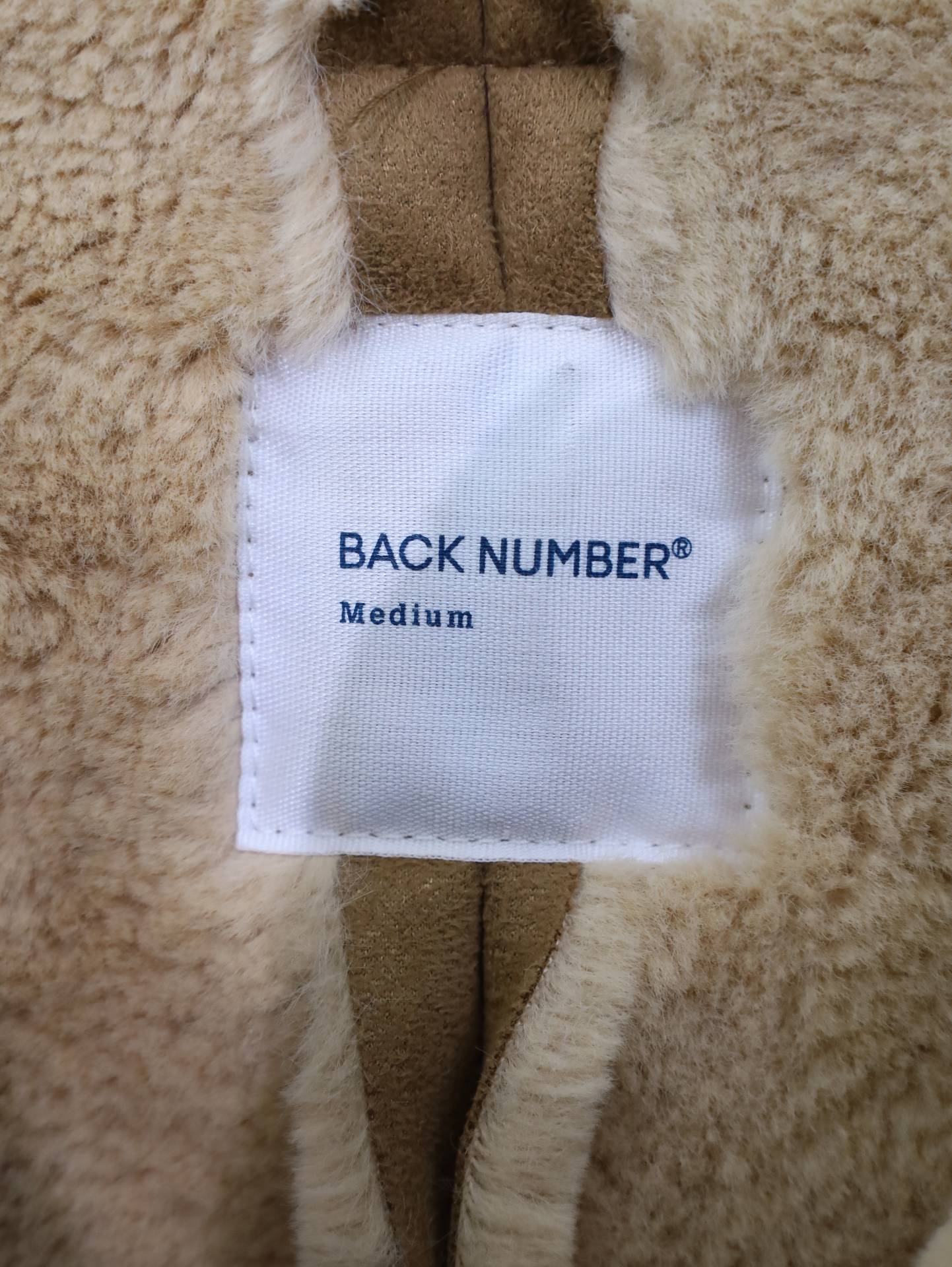 BACK NUMBER/チェスターコート/ジャケット/アウター/ベージュ/Medium