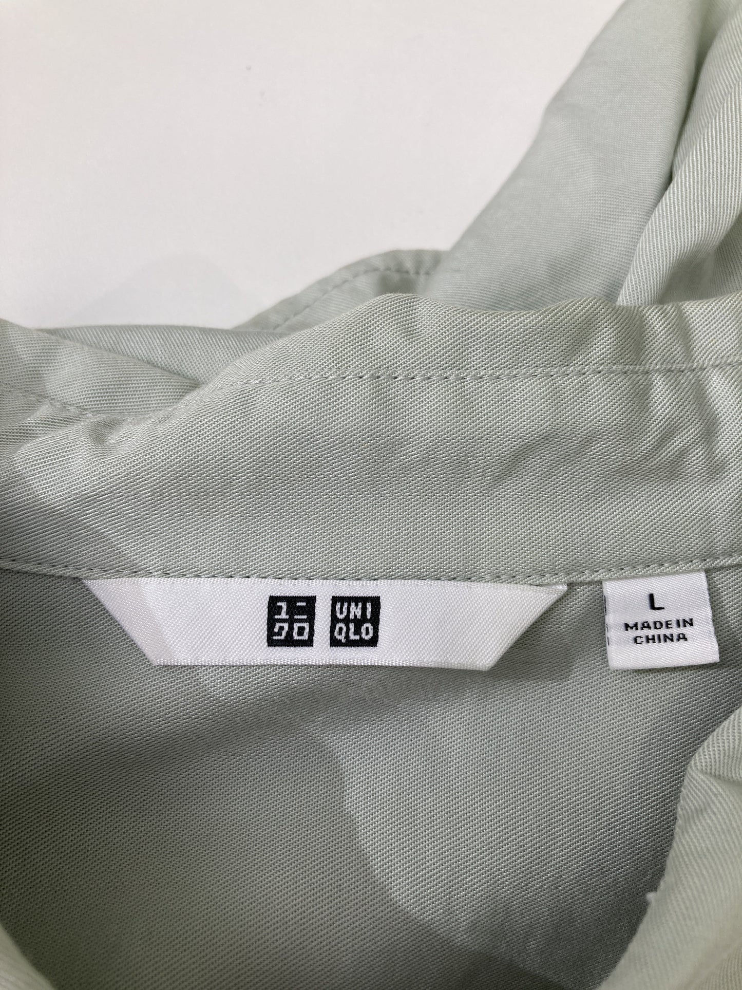 UNIQLO/ユニクロ/シャツワンピース/ワンピース/ドレス/ライトグリーン/L