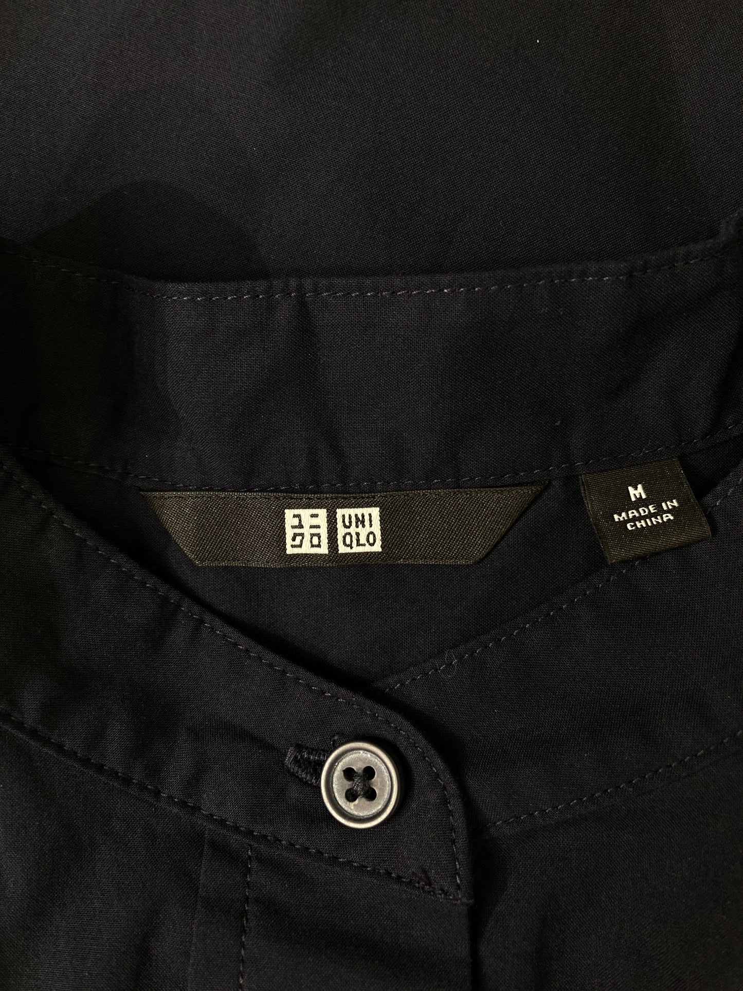 UNIQLO/ユニクロ/シャツワンピース/ワンピース/ドレス/ネイビー/M