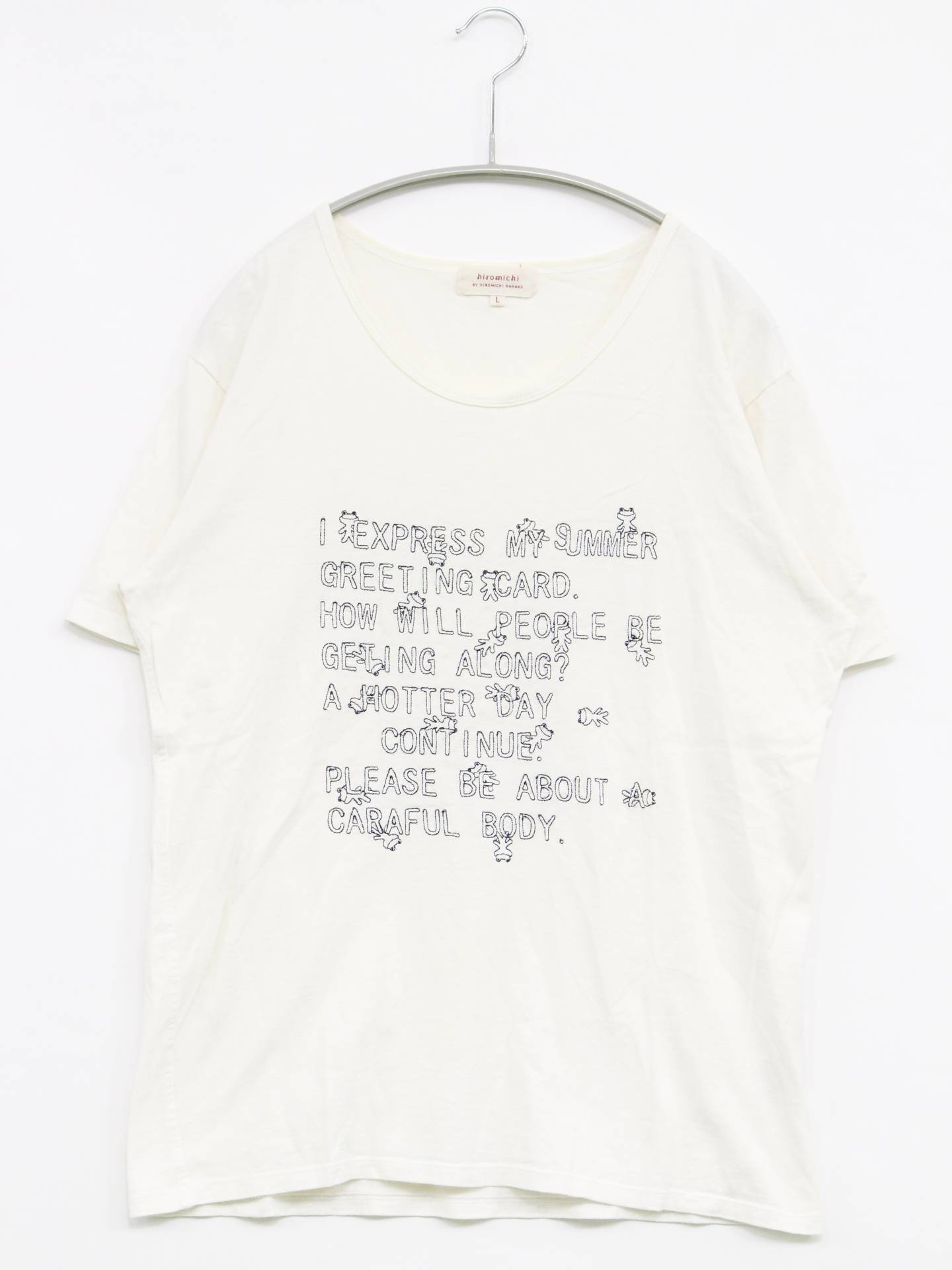 hiromichi nakano/Tシャツ/カットソー/トップス/ホワイト/L