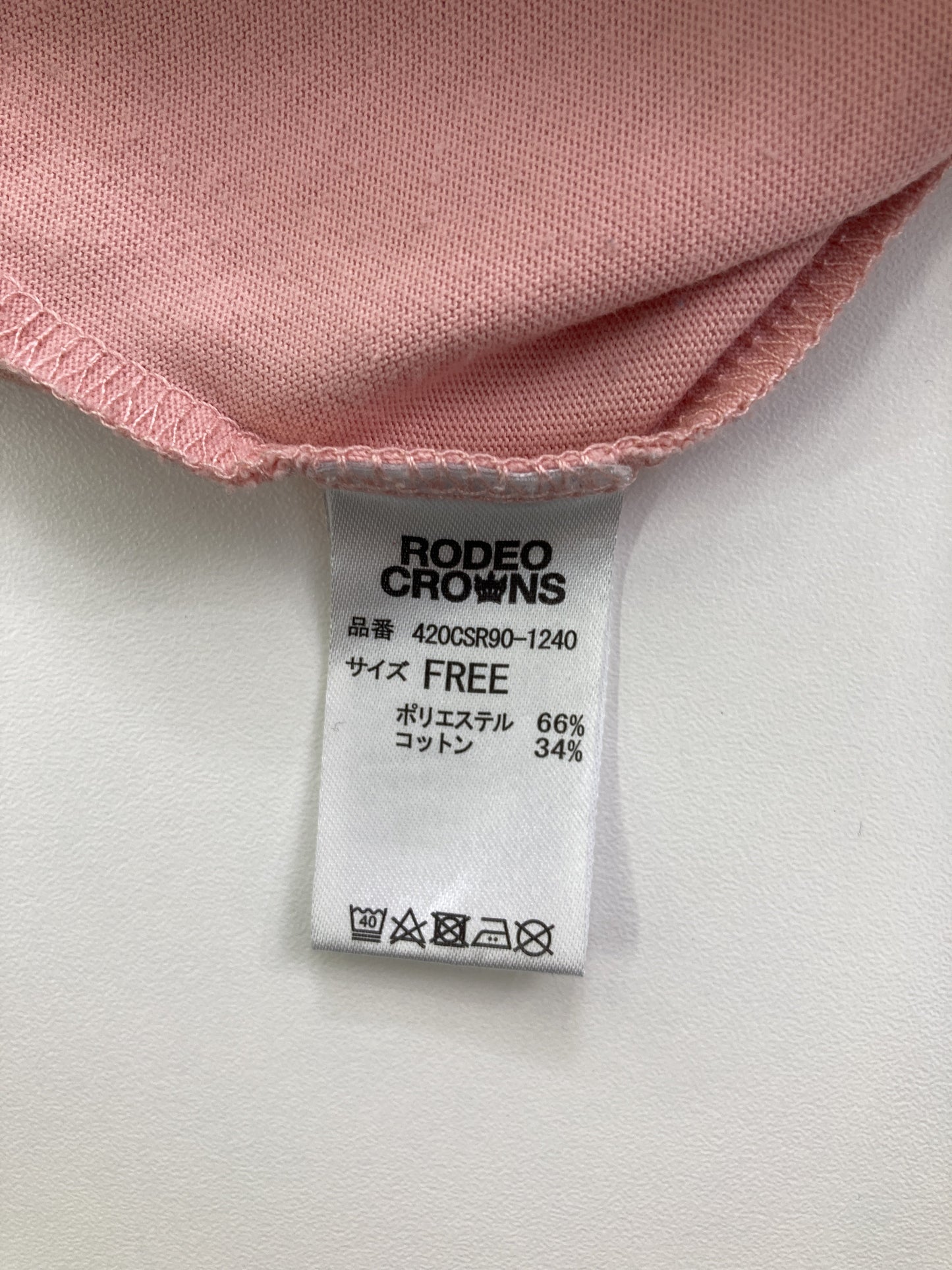 RODEO CROWNS/ロデオクラウンズ/Tシャツ/カットソー/トップス/ピンク/FREE