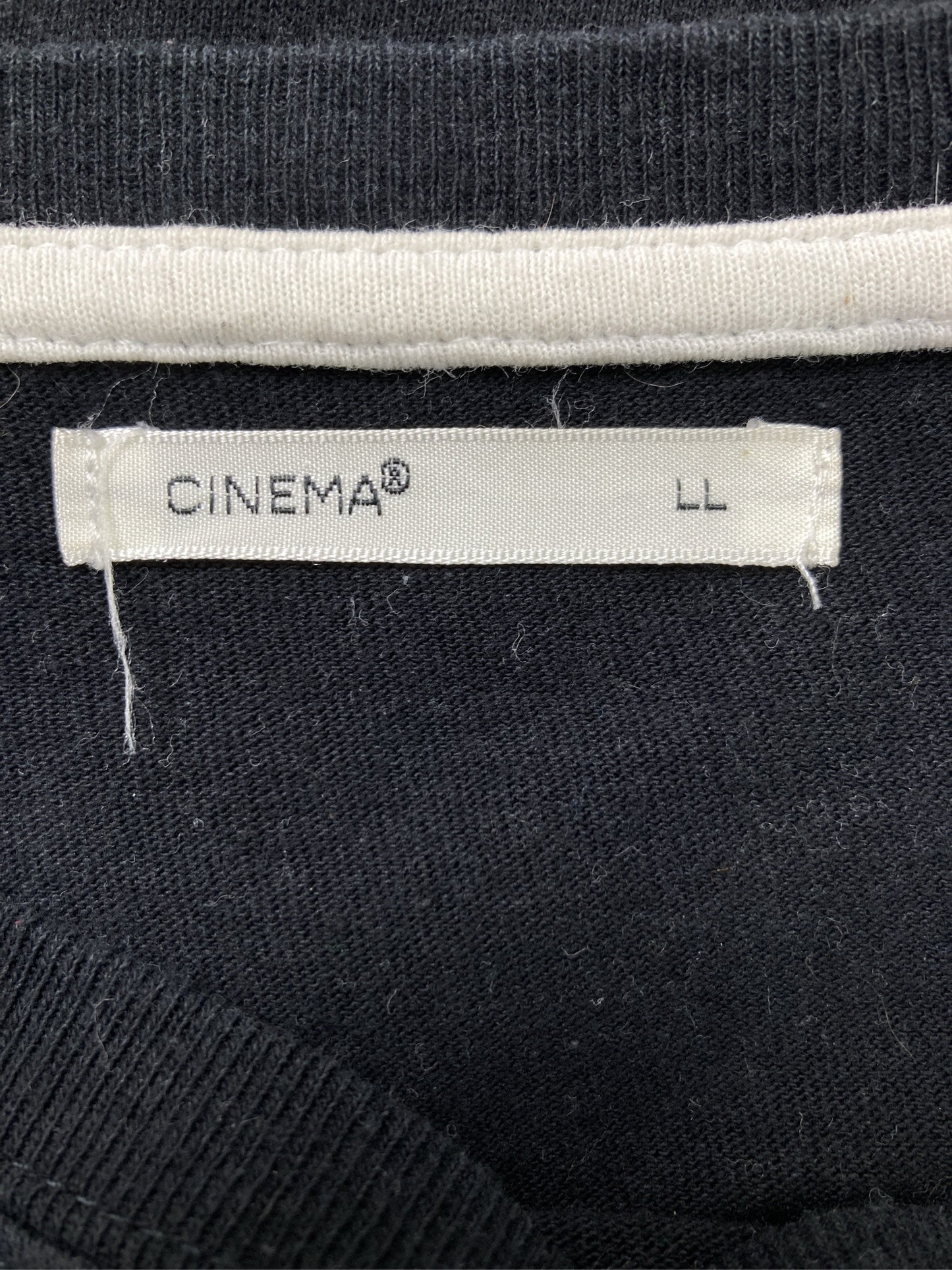 CINEMA/シネマ/Tシャツ/カットソー/トップス/ブラック/LL