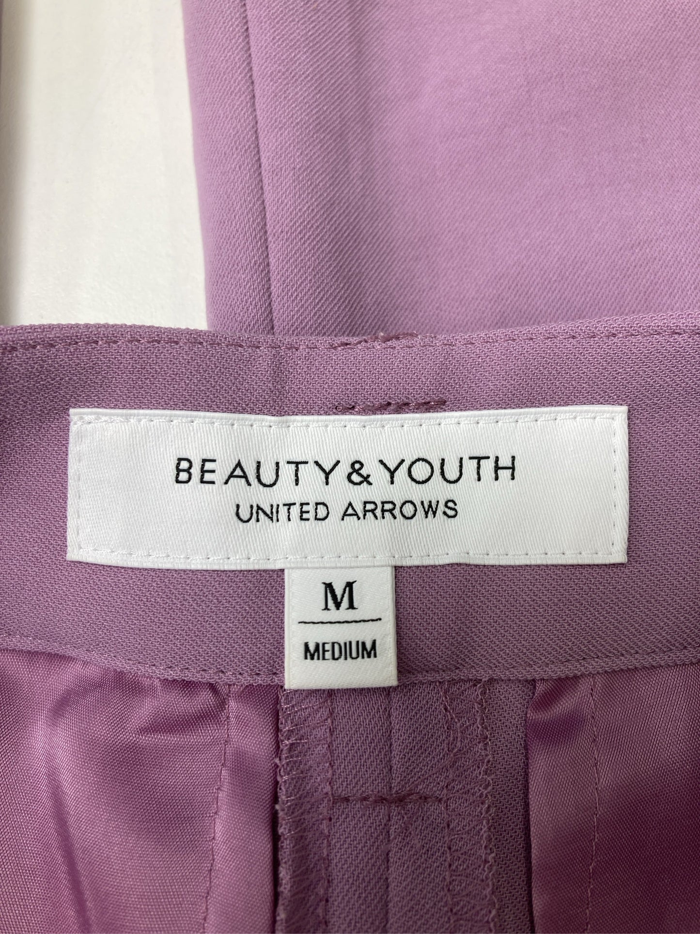 BEAUTY&YOUTH/ビューティーアンドユース/スラックス/パンツ/ピンク/M