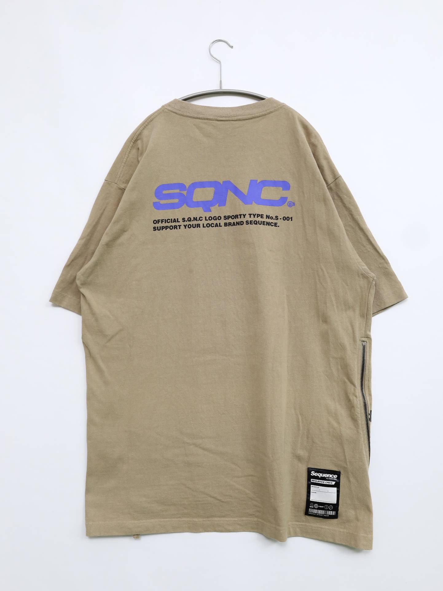 sequence/Tシャツ/カットソー/トップス/ベージュ/L