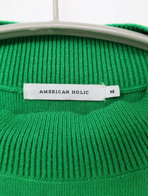 AMERICAN HOLIC/アメリカンホリック/ニット/セーター/トップス/グリーン/M