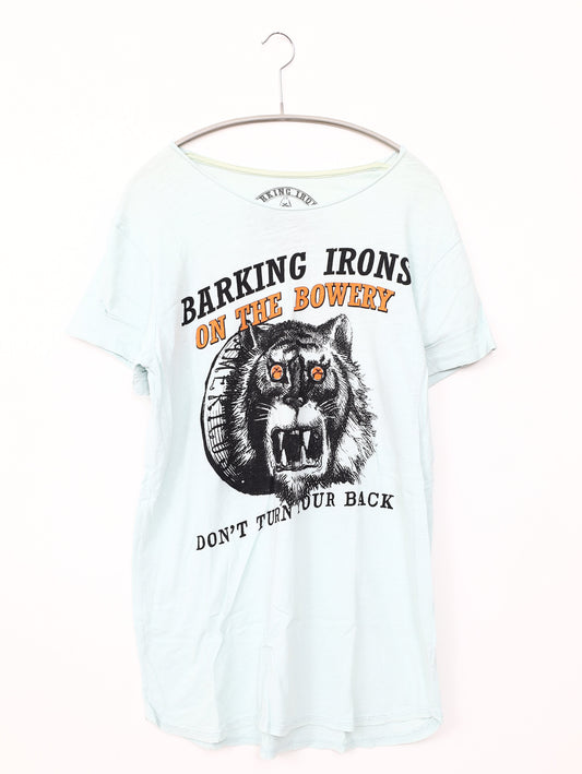 BARKING IRONS ON THE BOWERY/Tシャツ/カットソー/トップス/スカイブルー/M