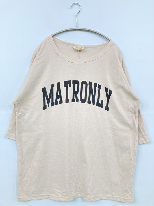 Tシャツ/カットソー/トップス/ベージュ/L