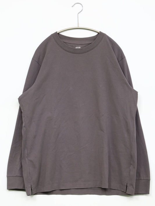 UNIQLO/ユニクロ/Tシャツ/カットソー/トップス/グレー/L