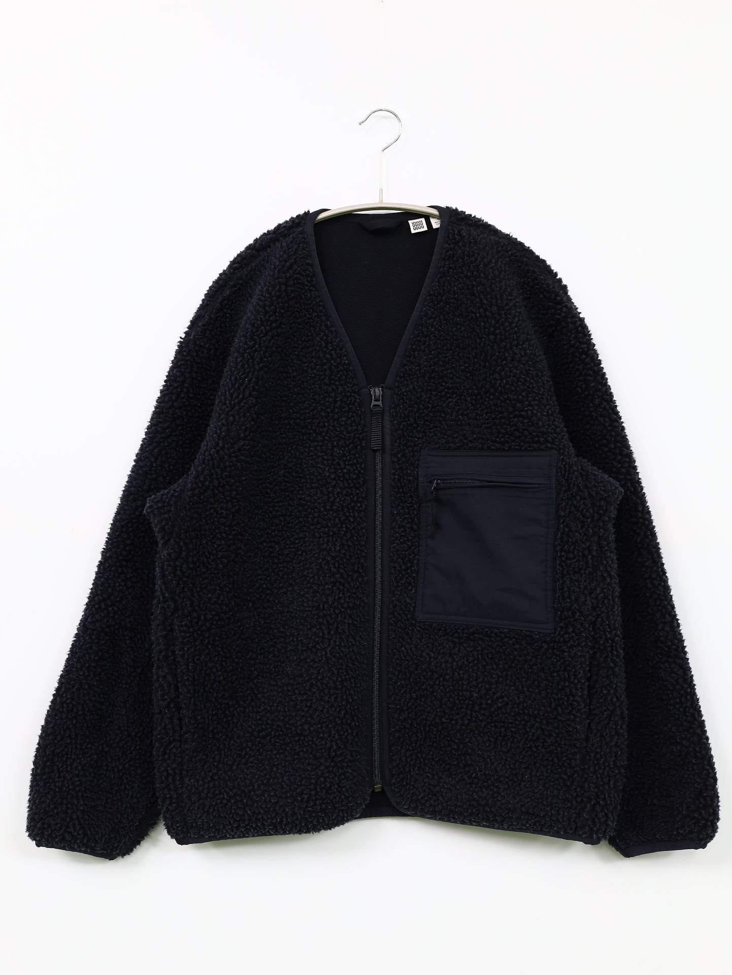 UNIQLO U/ノーカラーコート/ジャケット/アウター/ブラック/S