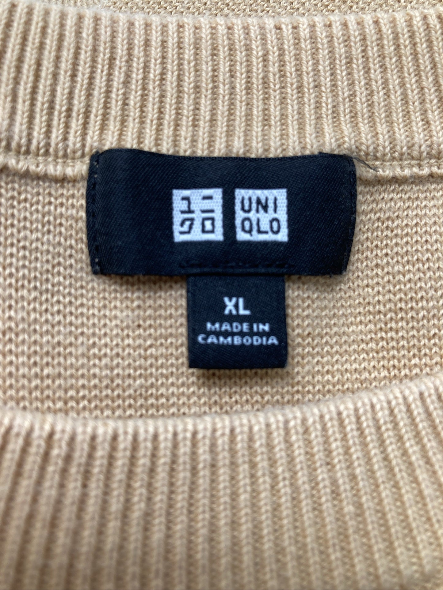 UNIQLO/ユニクロ/ニット/セーター/トップス/ベージュ/XL