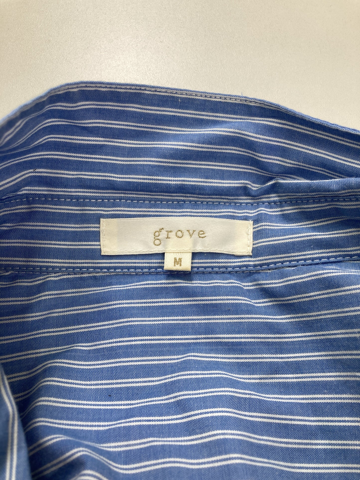 grove/グローブ/シャツワンピース/ワンピース/ドレス/ブルー/M