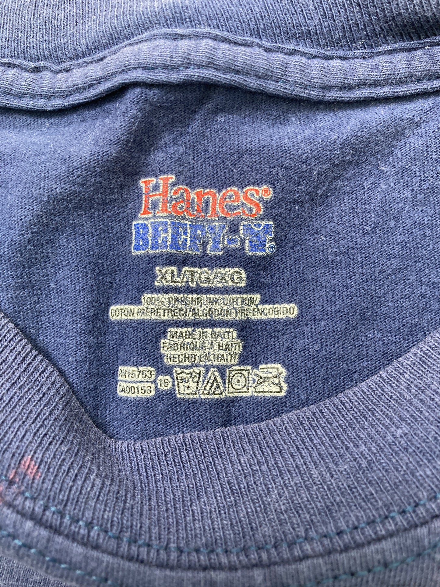 Hanes/ヘインズ/Tシャツ/カットソー/トップス/ブルー/XL