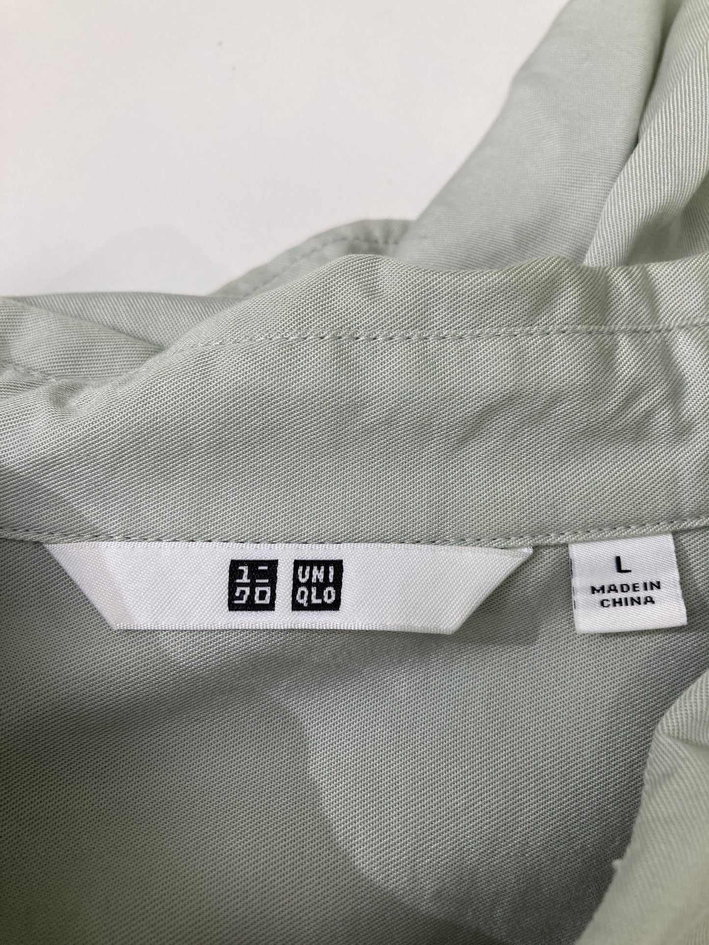 UNIQLO/ユニクロ/シャツワンピース/ワンピース/ドレス/ライトグリーン/L