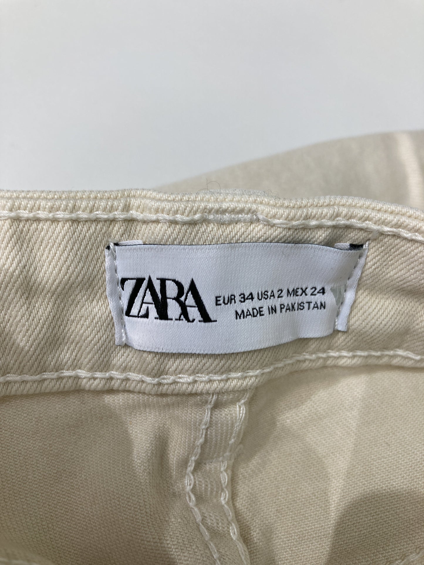 ZARA/ザラ/デニムパンツ/パンツ/アイボリー/EUR 34/USA 2/MEX 24