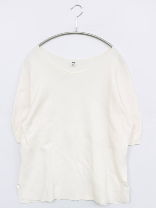 UNIQLO/ユニクロ/Tシャツ/カットソー/トップス/ホワイト/L