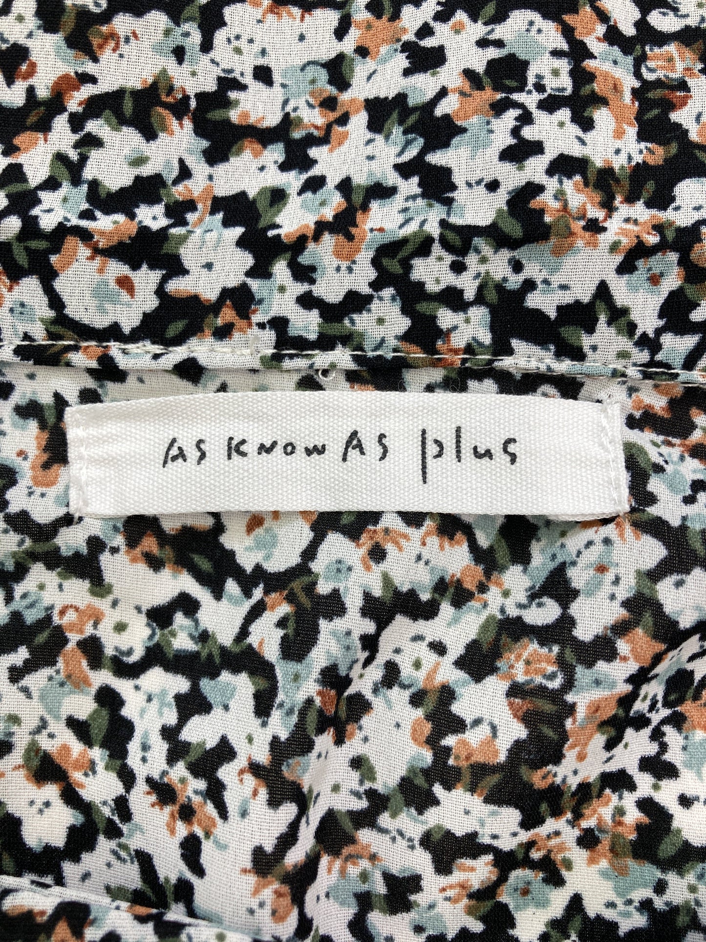 As know as plus/シャツ/ブラウス/トップス/ブラック/F