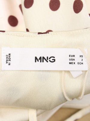 MNG/ワンピース/ワンピース/ドレス/ベージュ/EUR XS/USA 2/MEX ECH