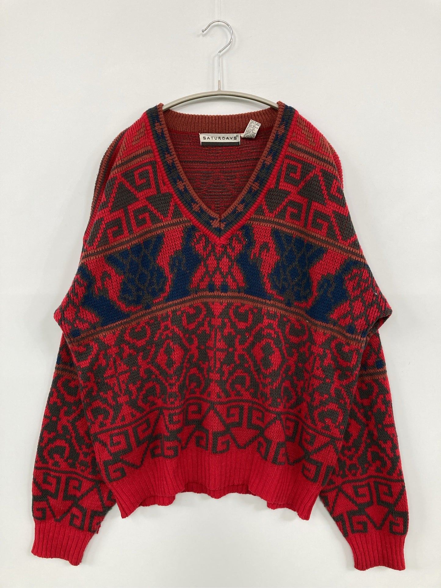SATURDAYS/サタデーズ/ニット/セーター/トップス/レッド/M