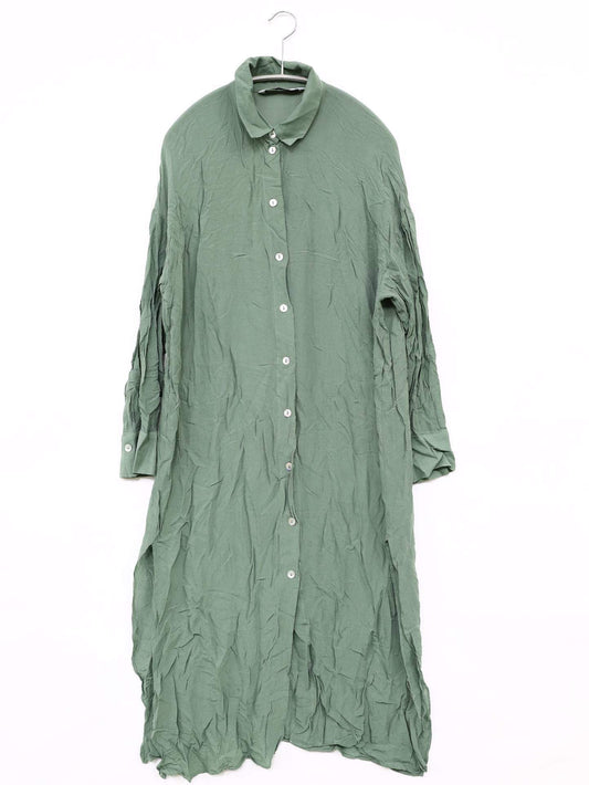 ZARA/ザラ/シャツワンピース/ワンピース/ドレス/グリーン/S