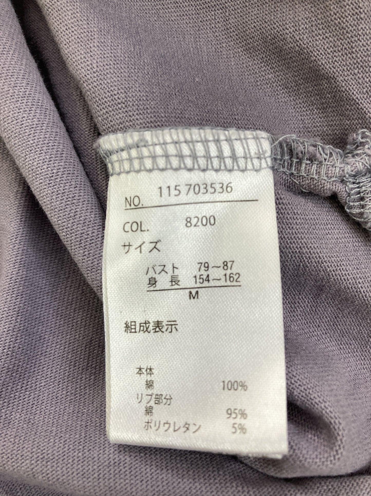 Red color j/Tシャツ/カットソー/トップス/パープル/M