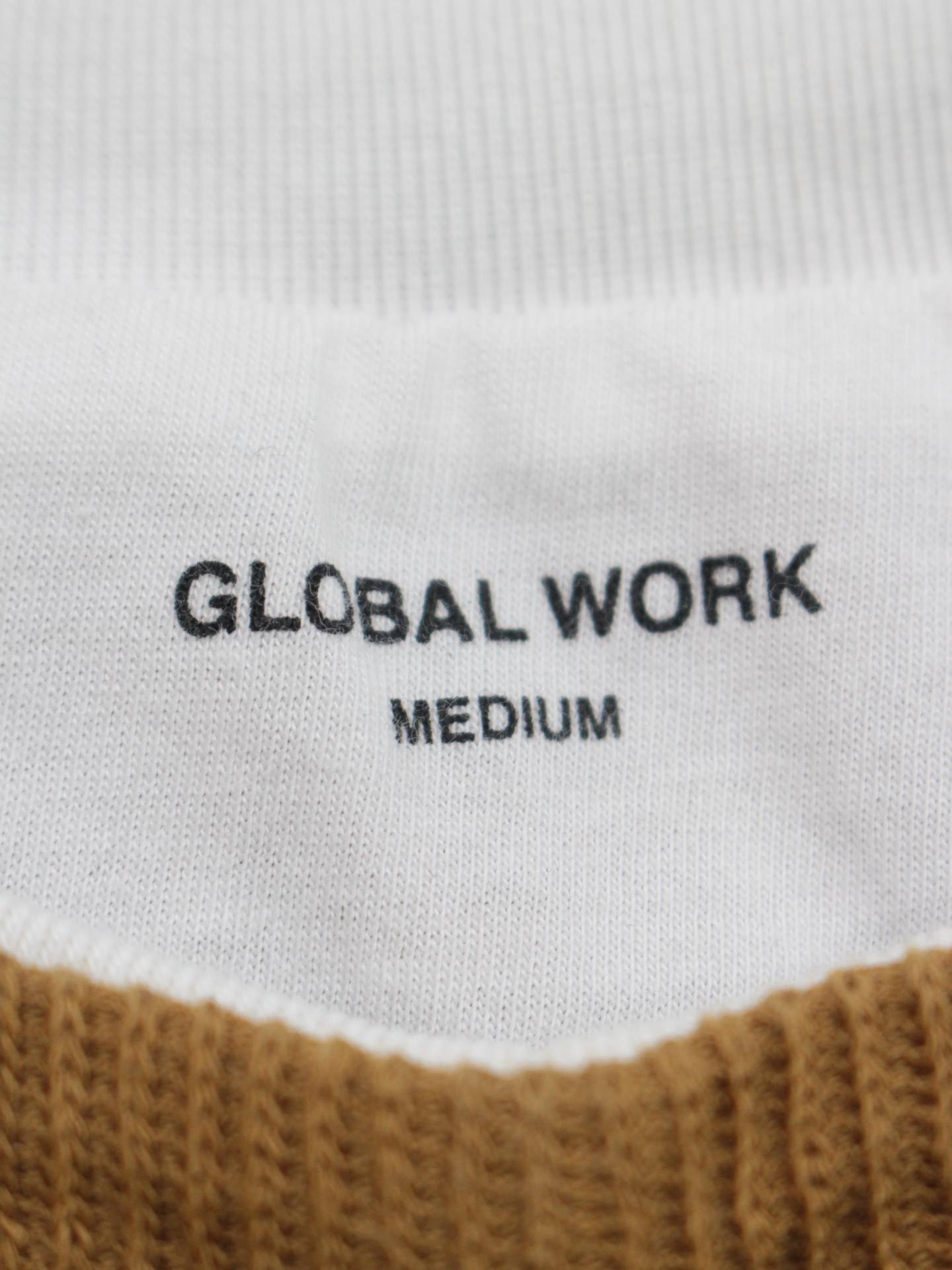 GLOBAL WORK/Tシャツ/カットソー/トップス/ブラウン/MEDIUM